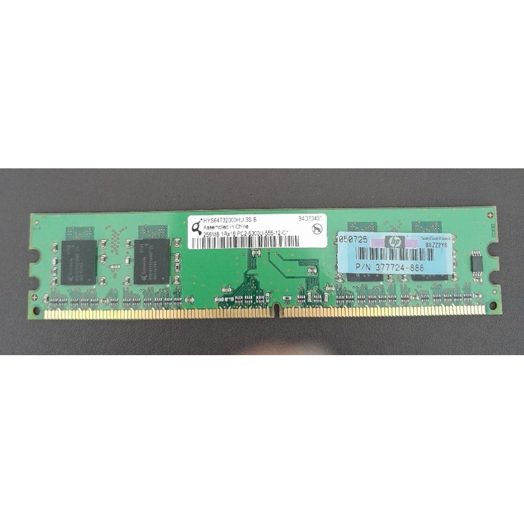 256MB 1Rx16 PC2-5300U หน่วยความจํา SIMM