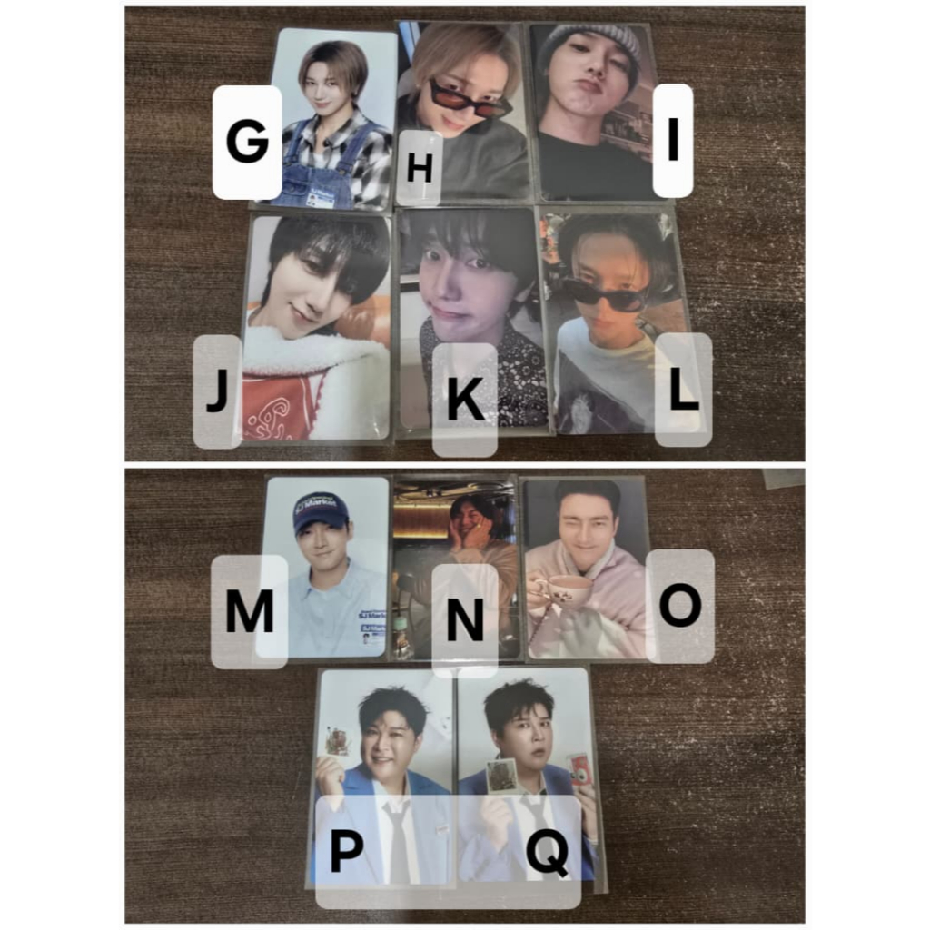 สินค้าภาพถ่ายอย่างเป็นทางการของ Super Junior Leiteuk Heechul Yesung Shindong Siwon PC 利特神器童方小卡