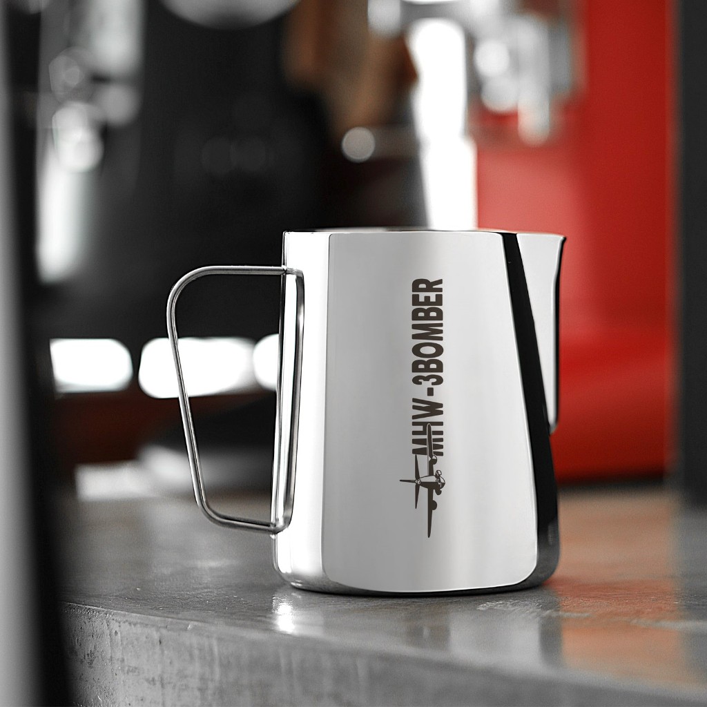 MHW-3BOMBER Latte Art Pitcher 5.0 สีเทาเคลือบเงา