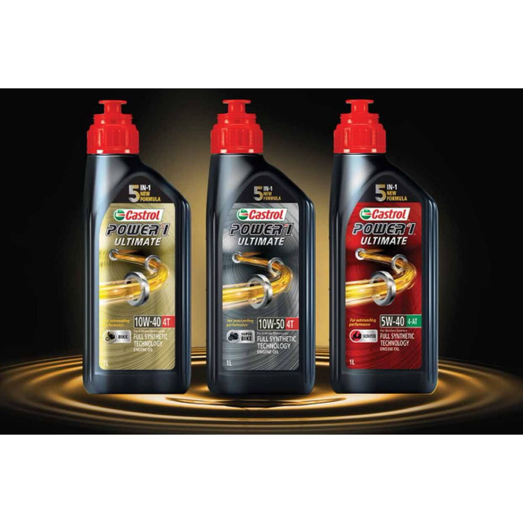 CASTROL POWER 1 สุดยอด FULLY SYNTHETIC 10W-40 15W-50 10W-50 5W-40 SCOOTER 4T น้ํามันเครื่อง
