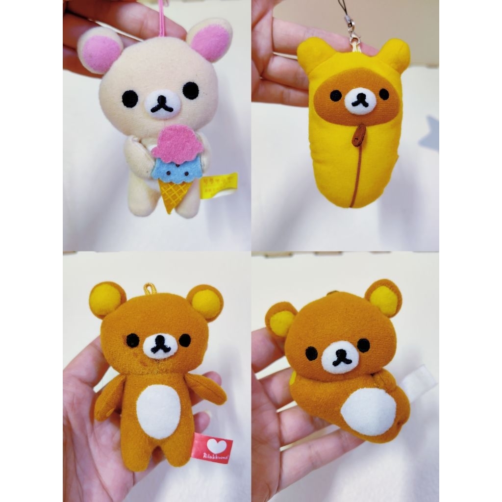 Rilakkuma ตุ๊กตามาสคอต Korilakkuma SKC46/ พวงกุญแจของเล่นตุ๊กตานุ่มก่อนรัก