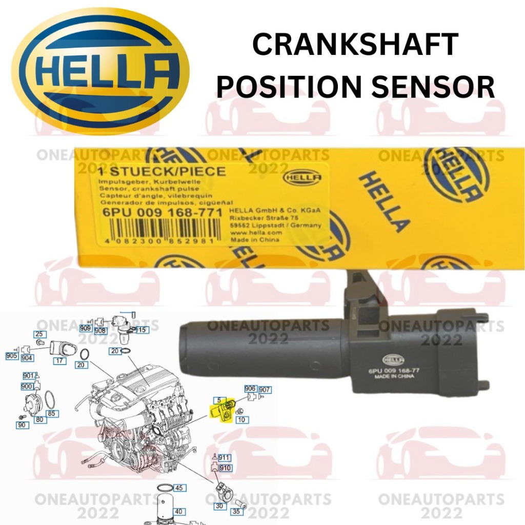 HELLA GERMANY CRANKSHAFT POSITION SENSOR MERCEDES BENZ W204 C200CGI C250CGI W212 E200 CGI E250 CGI M