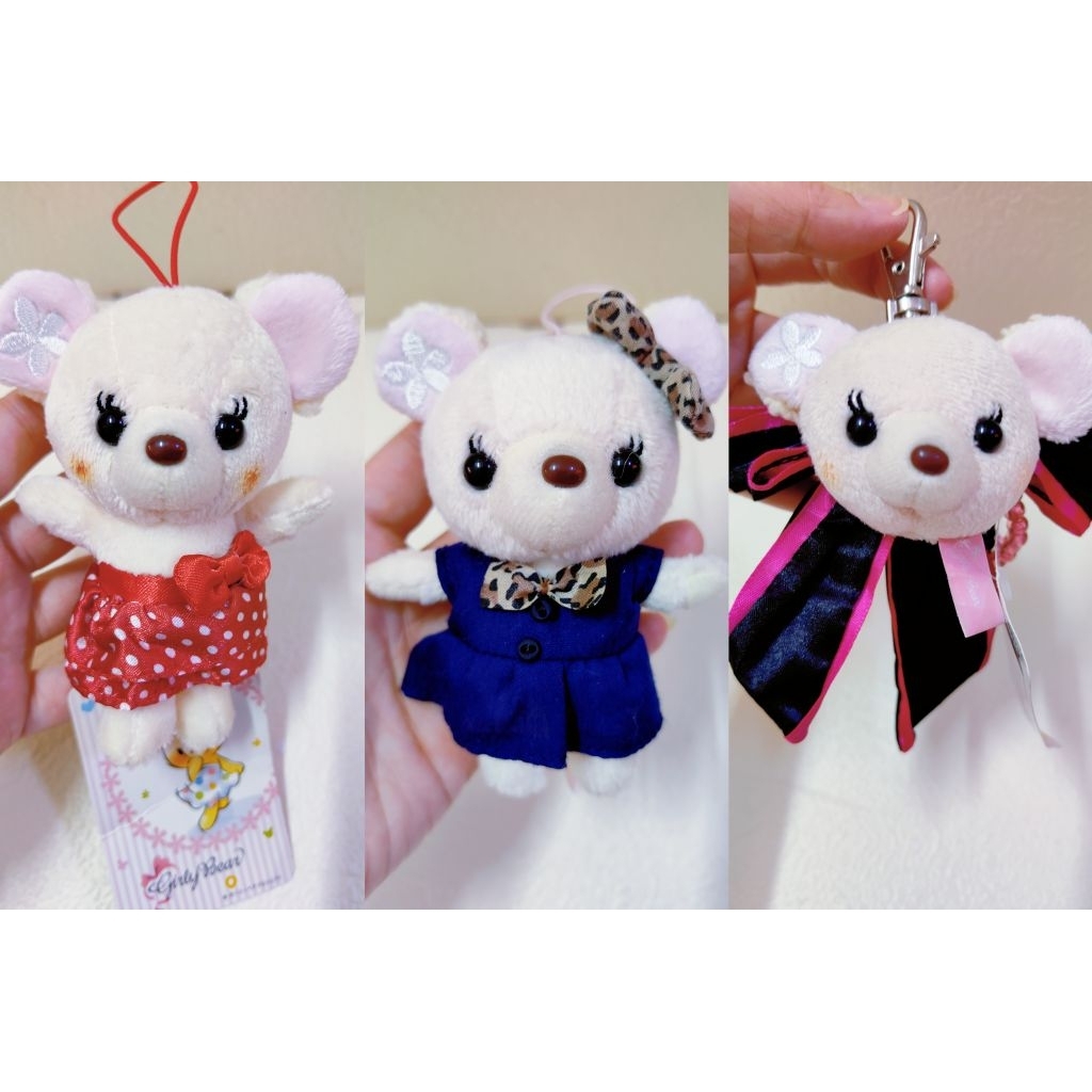 Girly Bear Minnie Cuddly Bear ของเล่นตุ๊กตานุ่ม SKC44/ พวงกุญแจมาสคอตก่อนรัก
