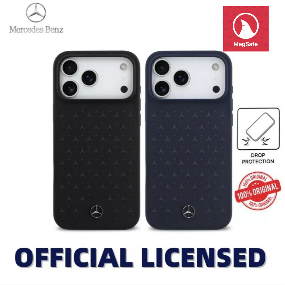 เมอร์เซเดส-เบนซ์ เคสซิลิโคนเหลวลายดาวเงาสําหรับ ไอโฟน 14 / 15 / 16 / 17 ชุด