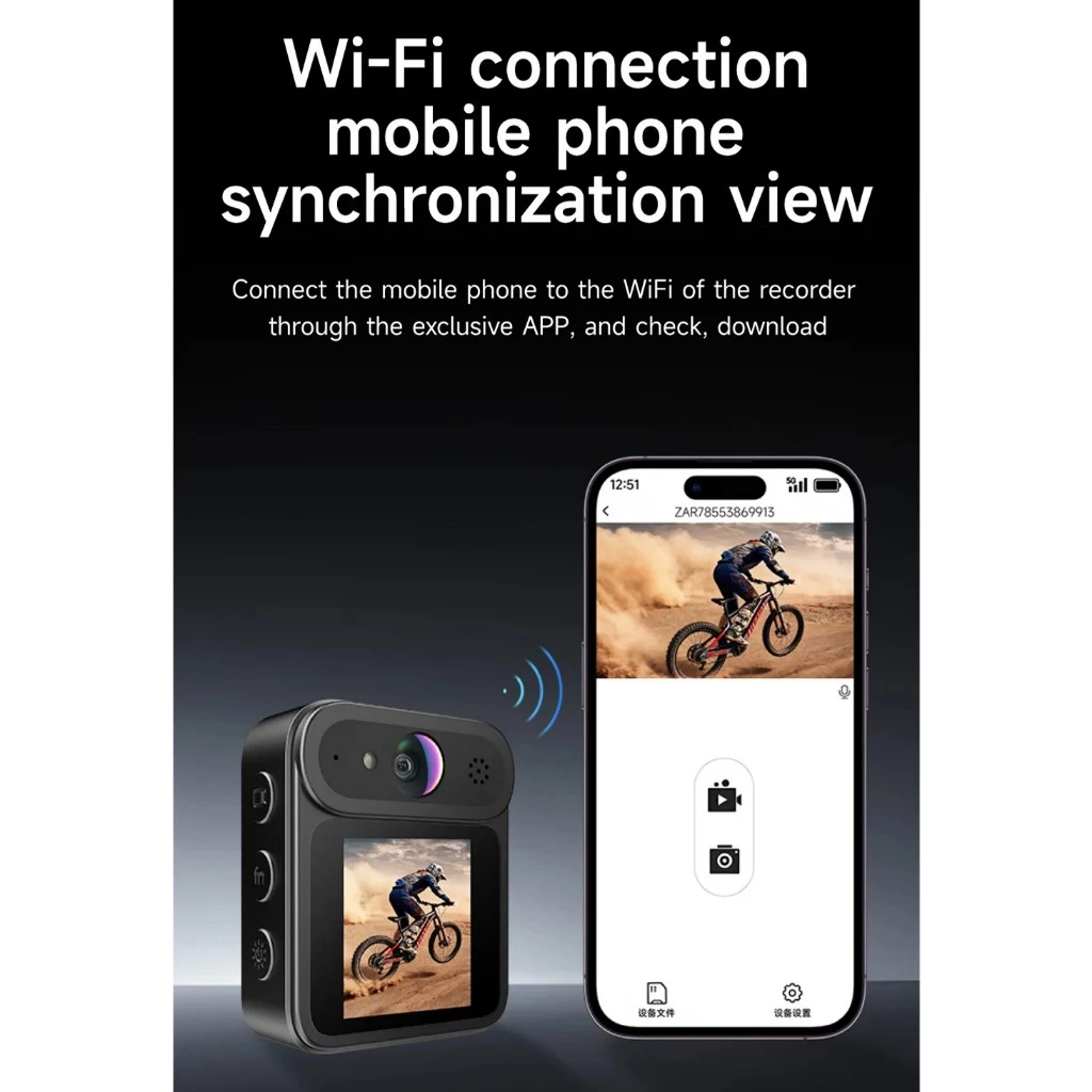 กล้องติดรถจักรยานยนต์ Wifi DVR Dash Cam เลนส์หน้า 1.3 นิ้ว thumbnail 10