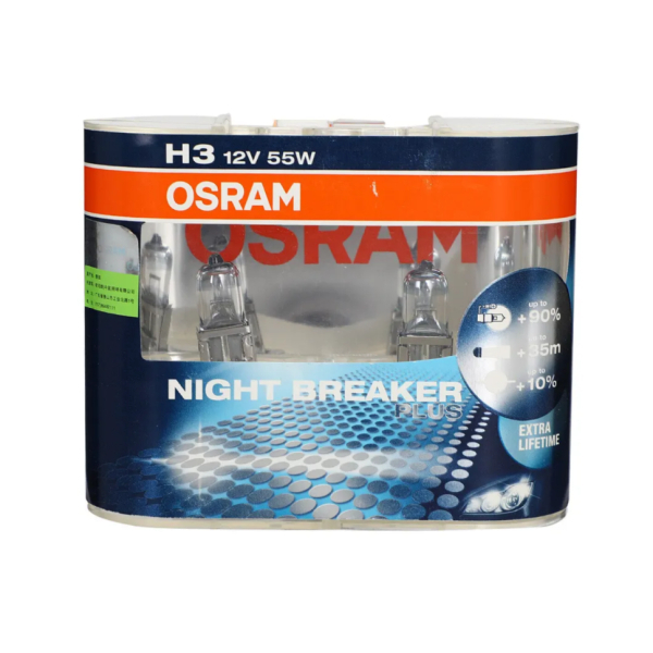 BULB NIGHT BREAKER PLUS +90% H3 12V 55W OSRAM 1 คู่ 2PC