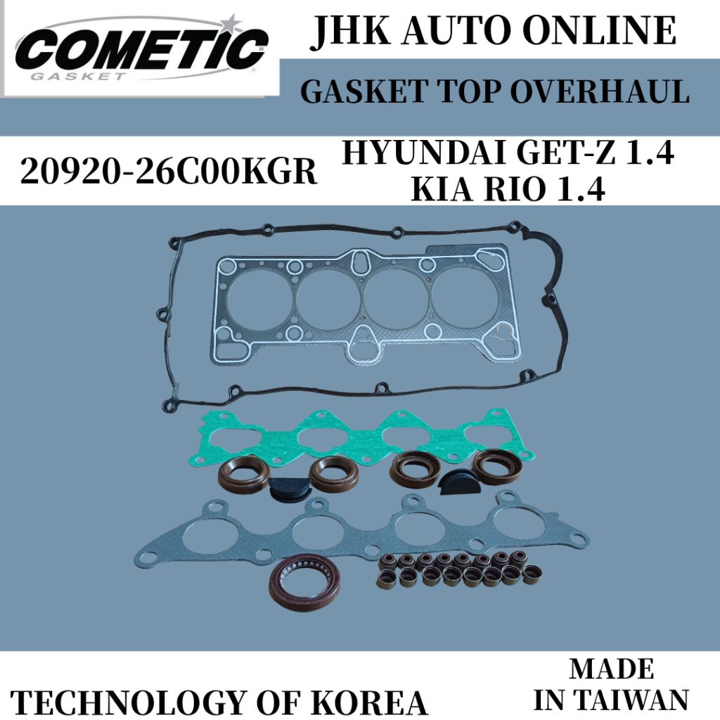 20920-26C00KGR GASKET TOP OVERHAUL HYUNDAI GET-Z 1.4 KIA RIO 1.4 100% แบรนด์ใหม่ KOMETIC MADE IN TAI
