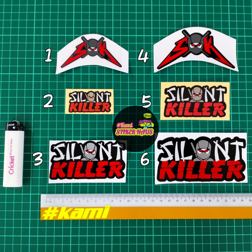 Silent Killer / Silent Killer Logo Sticker Cutting Overlopping & Sticker Printing Designs silentkill