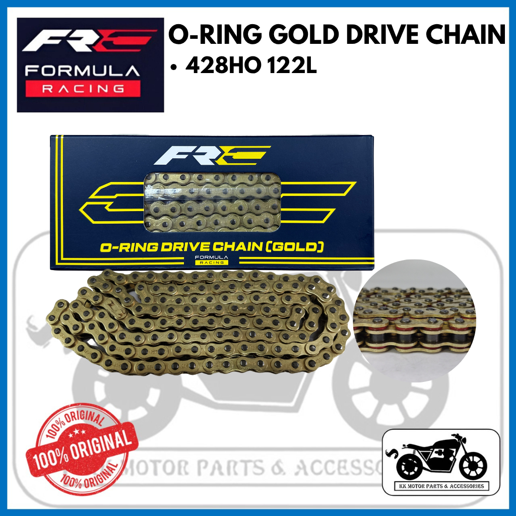 FRC O-RING ORING MOTORCYCLE GOLD DRIVE CHAIN (428X122/132) RANTAI 428 GOLD ORING