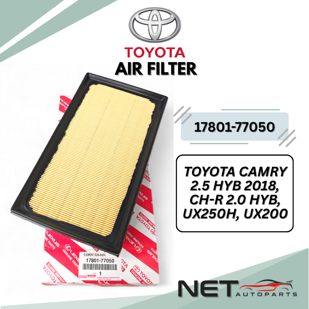 TOYOTA ENGINE AIR FILTER CAMRY 2.5 HYB 2018, CH-R 2.0 HYB, UX250H, UX200 (17801-77050)