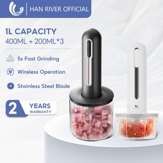 HAN RIVER 1L Blender Mini Blende Chopper Meat Vegetables 4*Bowl Prevents Flavor Mixing HRJRJ07