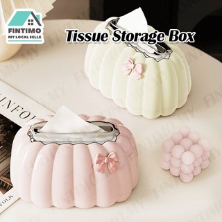 【MY】Tissue Storage Box Automatic Lifting Toilet Paper Dispenser Luxury Household Cute Kotak Tisu Tea Table Home 纸巾收纳盒