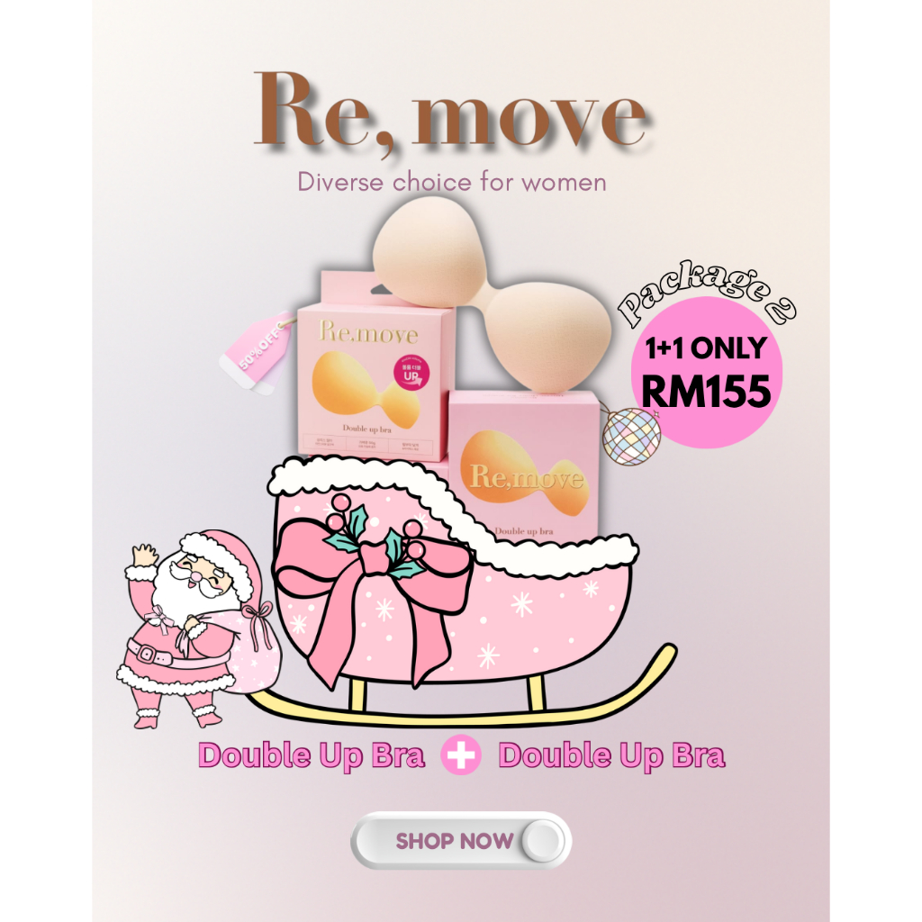 Re,move Double Up Bra Bundle x2 – Save up to RM163 Invisible Support for Backless Strapless Set