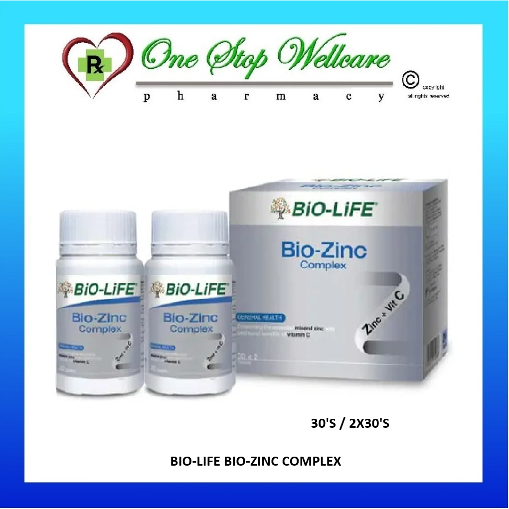BIO-LIFE BIO-ZINC COMPLEX 30S / 2X30S (EXP:03/2028)