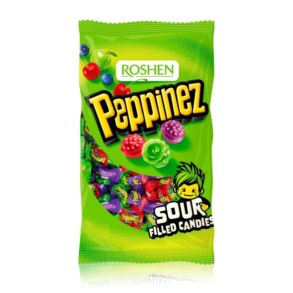 ROSHEN Peppinezz Sour Candy Rofin gula gula keras masam