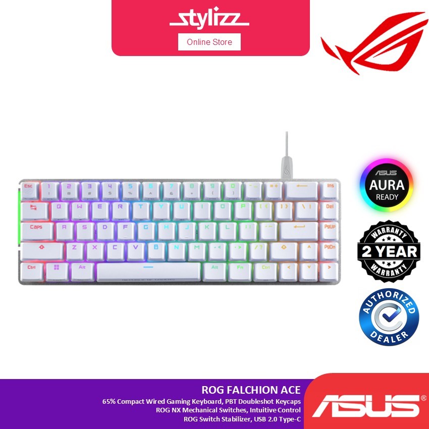 ROG FALCHION ACE WIRED MECHANICAL GAMING KEYBOARD - 65% COMPACT, ROG NX SWITCH, INTUITIVE CONTROL, R