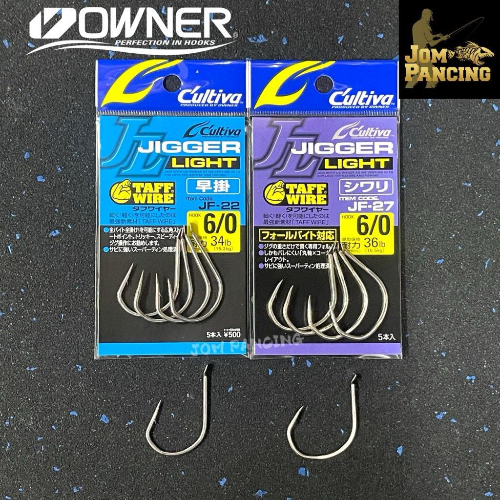 Jom PancingOWNER CULTIVA JIGGER LIGHT JF-22 JF-27 ASSIST HOOK JIGGING FISHING FISHING FISHING FISHIN