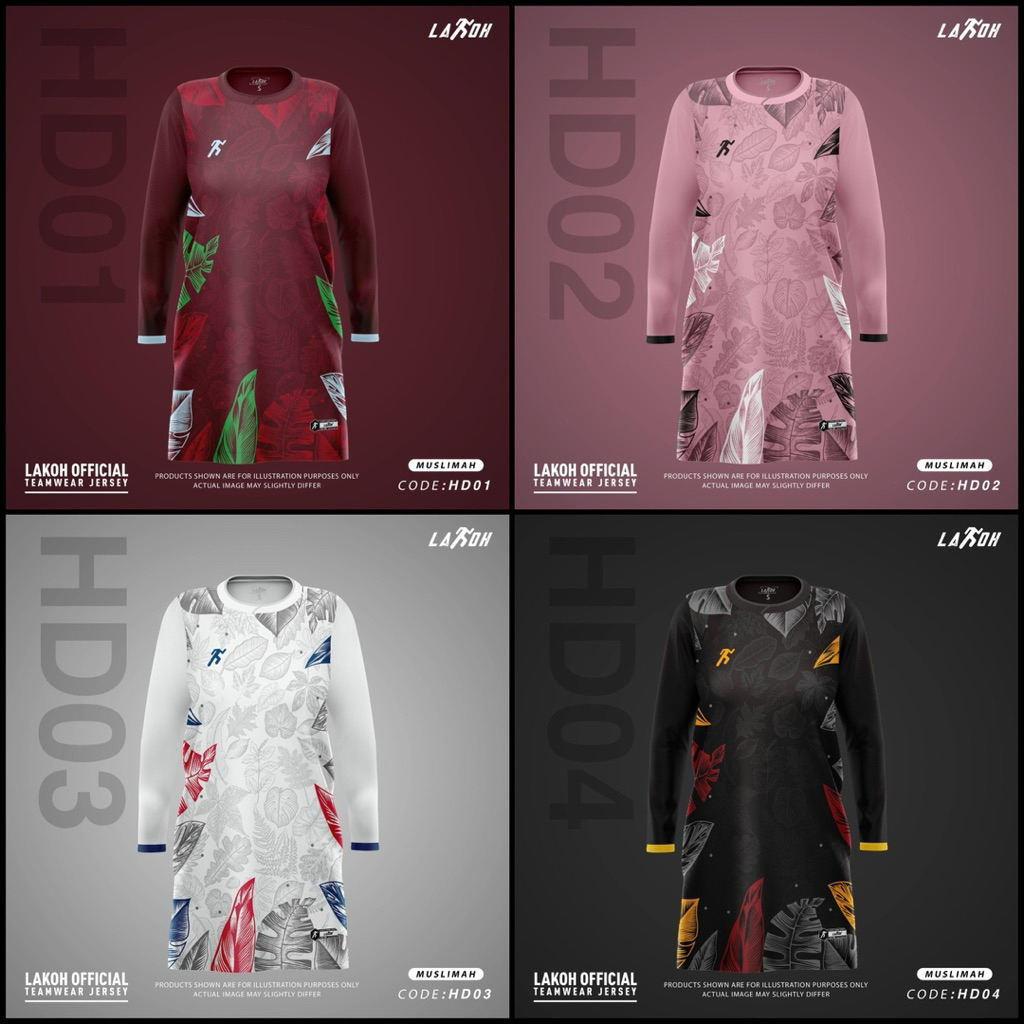 HOT DESIGN LAKOH BRAND MUSLIM JERSEY / JERSEYผู้หญิง / SPORTS JERSEY