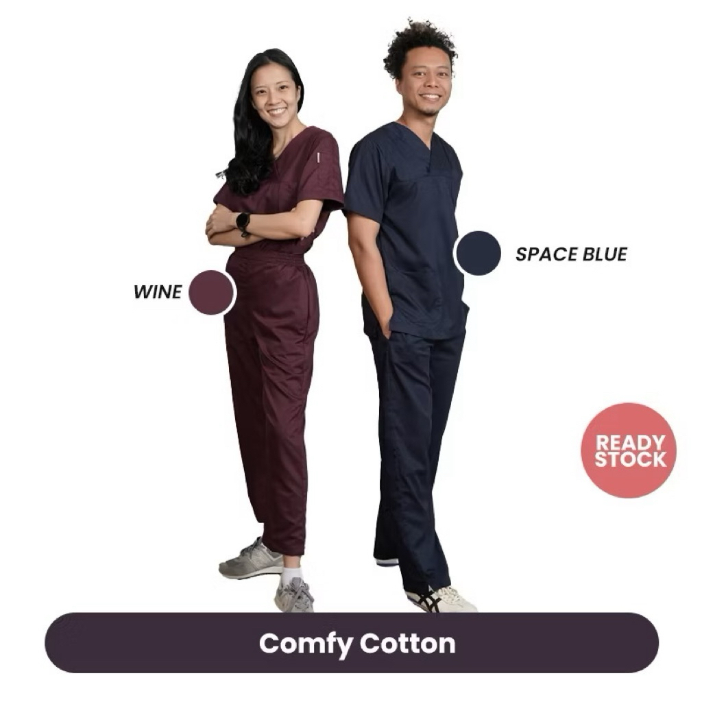 LADIES SCRUB SET COMFY COTTON MEDICAL SCRUB SCRUB SCRUB SCRUB ชุดสครับ