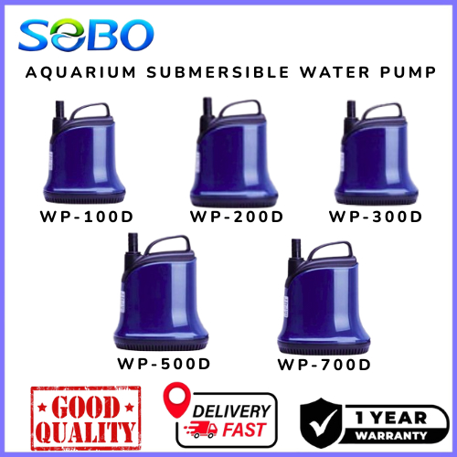 Sobo ปั๊มจุ่มระดับน้ําต่ํา WP 100D / 200D / 300D / 500D / 600D / 700D สําหรับ Akuarium / Kolam Pond