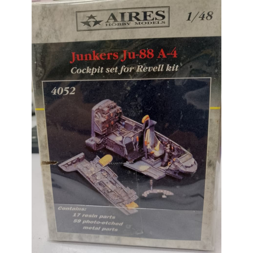 AIRES 1/48 Junkers Ju-88 A-4 4052 ชุดห้องนักบินสําหรับ Revell Kit..ชุดเรซิ่น