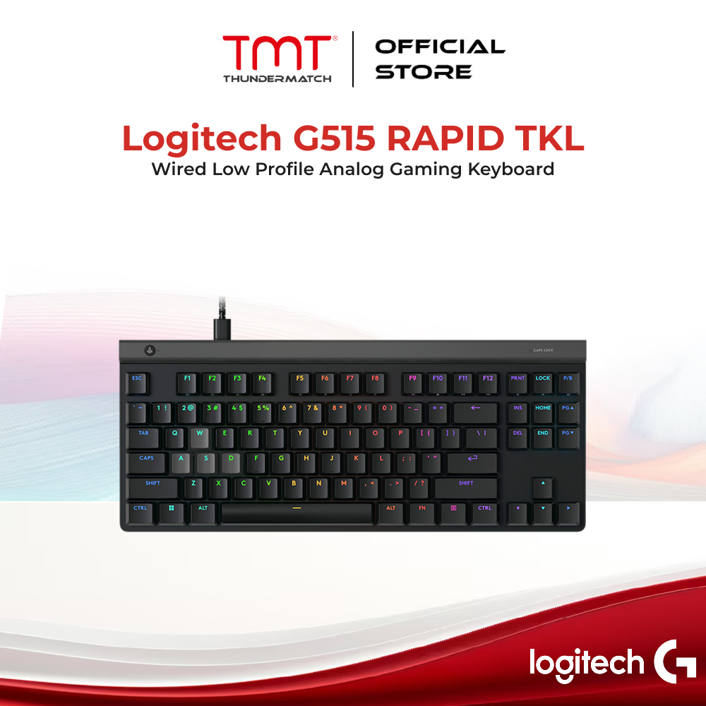Logitech G G515 RAPID TKL คีย์บอร์ดเกมอะนาล็อกโปรไฟล์ต่ําแบบมีสาย
