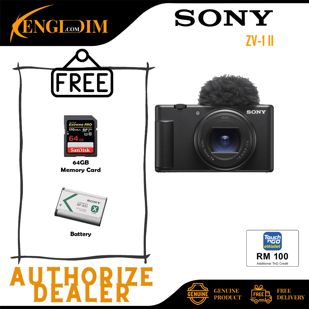 กล้องดิจิตอล Sony ZV-1 II ZV1II + Sony GP-VPT2BT
