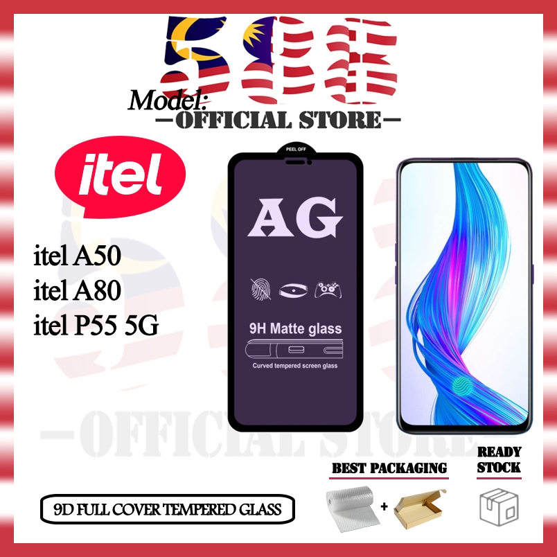 Itel A80/ A50/ P55 5G Anti Blue Ray Matte Full Cover Tempered Glass