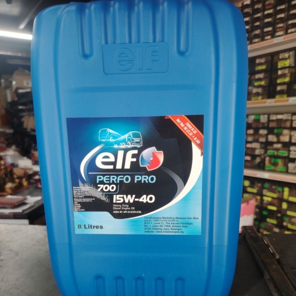 ELF PERFO PRO 8LIT/18LIT 15W40 CI4 น้ํามันเครื่องดีเซลสําหรับรถบรรทุกและ 4X4 ISUZU HINO MITSUBISHI N