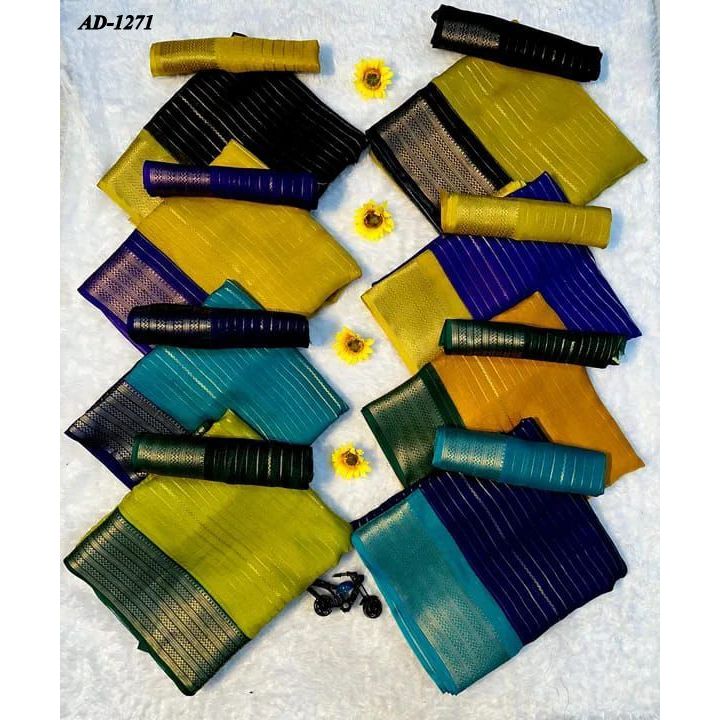 AD-1271~Trandy Soft Dola Silk Jacquard Zari Work Sarees