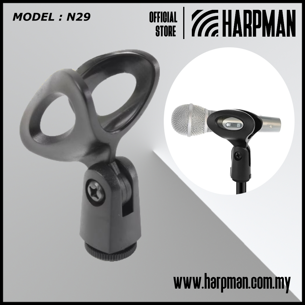 HARPMAN N29 UNIVERSAL ABS ไมโครโฟนคลิปไมค์สําหรับขาตั้งไมโครโฟน