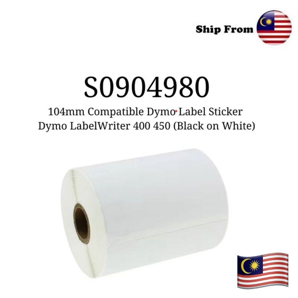 สสส0904980 Dymo ป้ายความร้อนที่รองรับสําหรับ Dymo Label Writer 400 450 4XL สติกเกอร์เทป