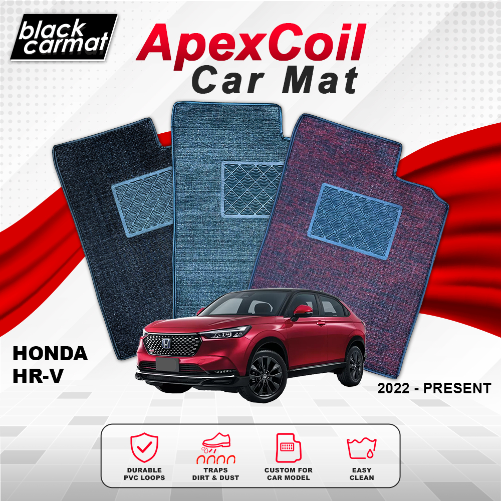 ApexCoil พรมปูพื้นรถยนต์ Honda HR-V ( 2022 - 2025 ) พรมคอยล์คาร์แมท พรมปูพื้นรถยนต์ Karpet Lantai Ke