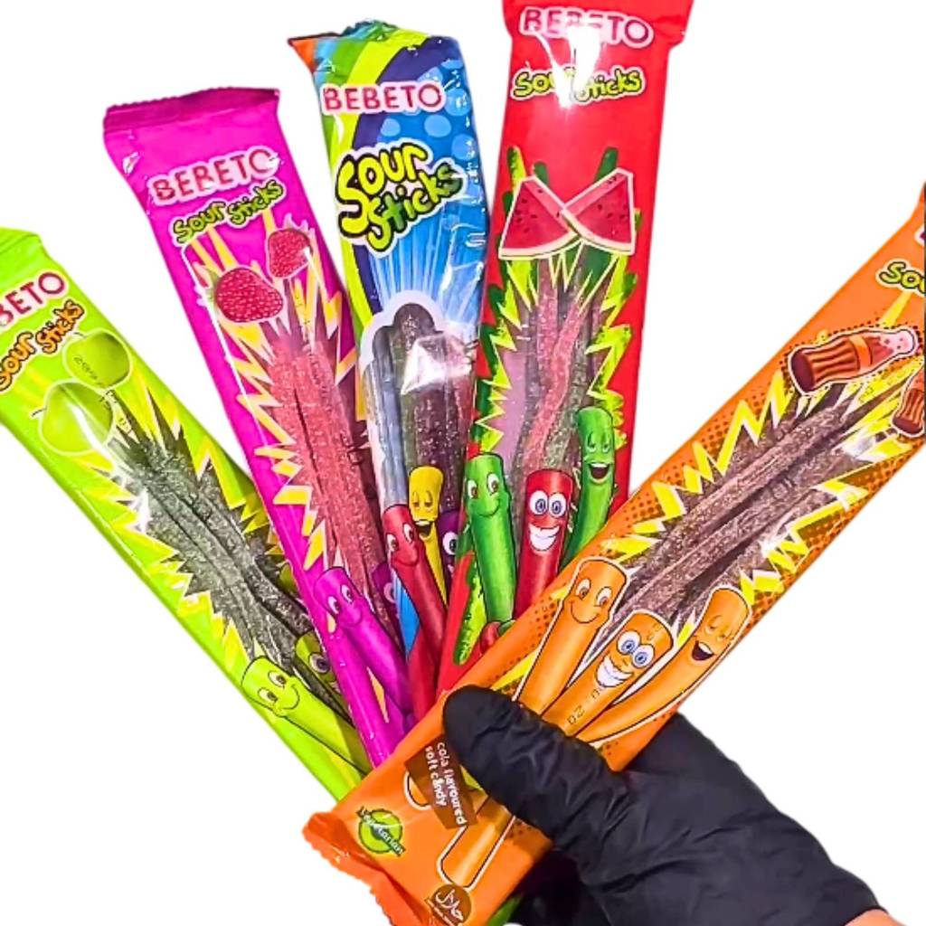 Bebeto Sour Sticks Soft Candy 30g ( 12 ชิ้น ,6 ชิ้น ,3 ชิ้น )
