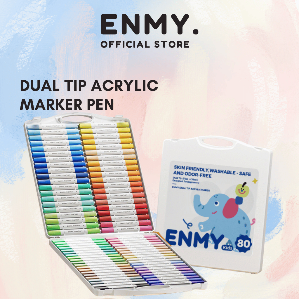เอนมี่ ชุดปากกามาร์กเกอร์สีอะคริลิคพร้อมปลายคู่