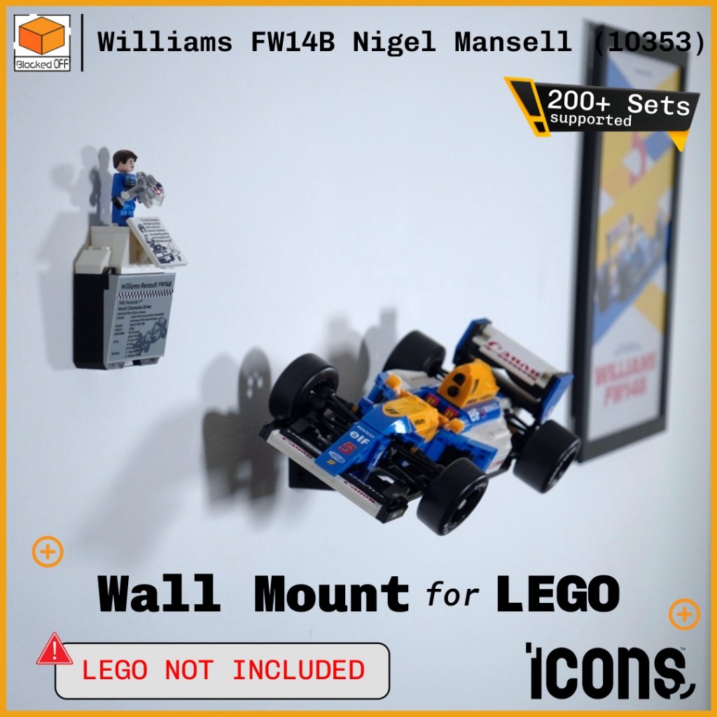 ติดผนังสําหรับ Lego Icons Williams FW14B Nigel Mansell (5353)