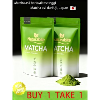 【BUY 1  TAKE 1】NaturaBite Pure Matcha Powder100gr 100% Pure, NoAdditives