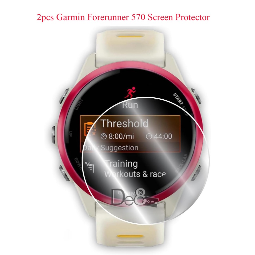 [2 ชิ้น] Garmin Forerunner 570 42 มม. / Forerunner 570 47 มม.ตัวป้องกันหน้าจอ Tpu เต็มรูปแบบ