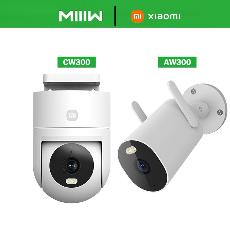 Xiaomi กล้องวงจรปิด WIFI กล้องกลางแจ้งไร้สาย Mi กล้องวงจรปิด AW300/CW300 360 AI การตรวจจับการเคลื่อน
