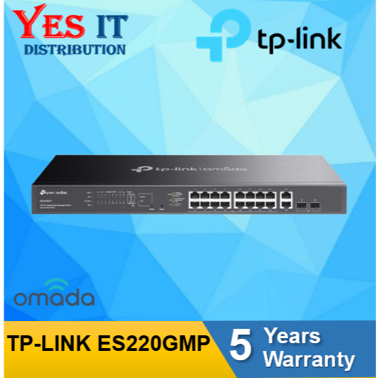 TP-Link Omada TL-ES220GMP / TL-SG2218 / TL-SG2218P JetStream 18-Port Gigabit Smart Switch พร้อม 16-P