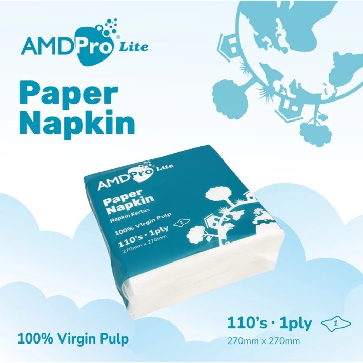 AMDPRO LITE กระดาษ NAPKIN 110S 1PLY 270MMX270MM