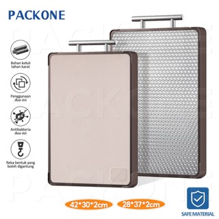 PACKONE 316 Stainless Steel Cutting Board 1.5cm Thick Dual-Sided Anti-Slip Design Mildew-Proof & Antibacterial Choppin