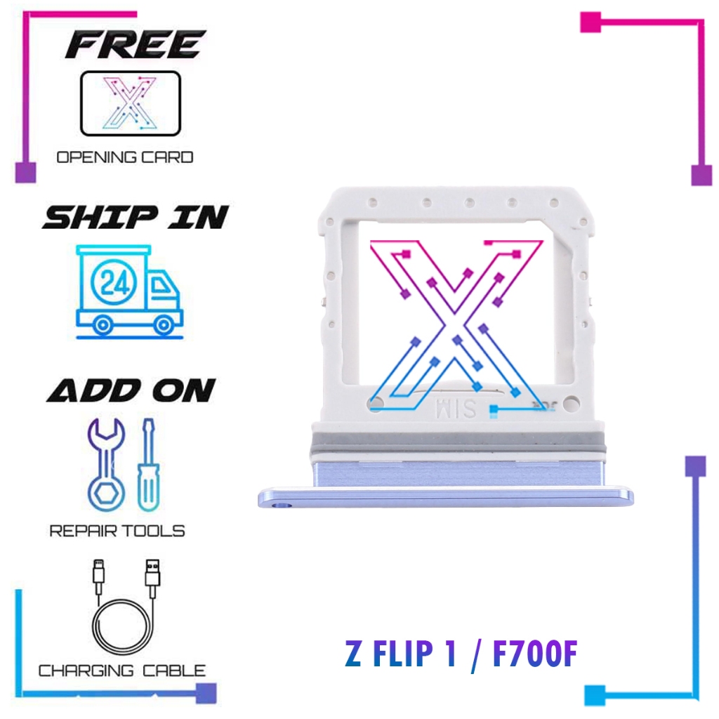 ถาดซิมสําหรับ SAMSUNG Z FLIP 1 F700F - คุณภาพที่ใส่ซิมการ์ด