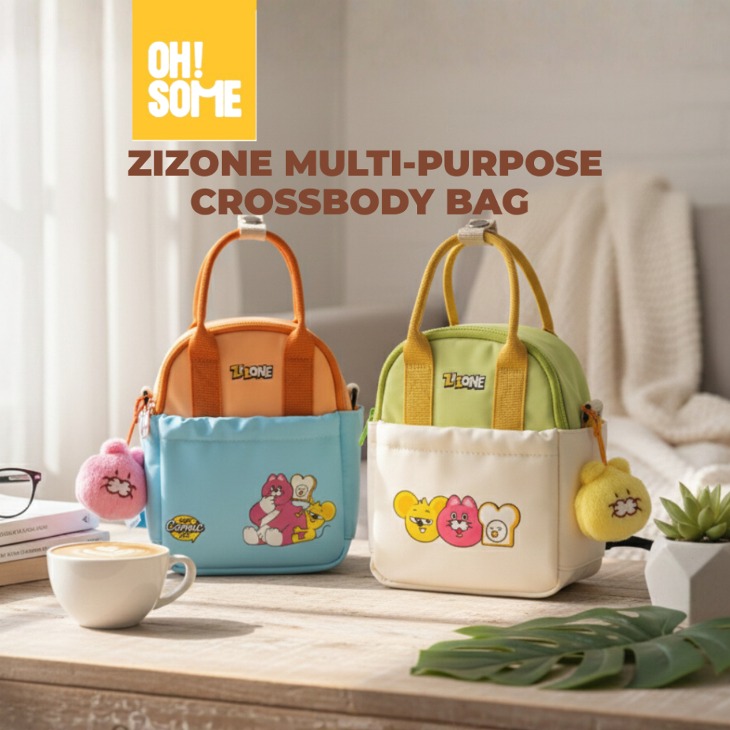 OHSOME x ZIZONE- Zizone Multpurpose Crossbody Bag With Handle หลากสี พร้อมพวงกุญแจ