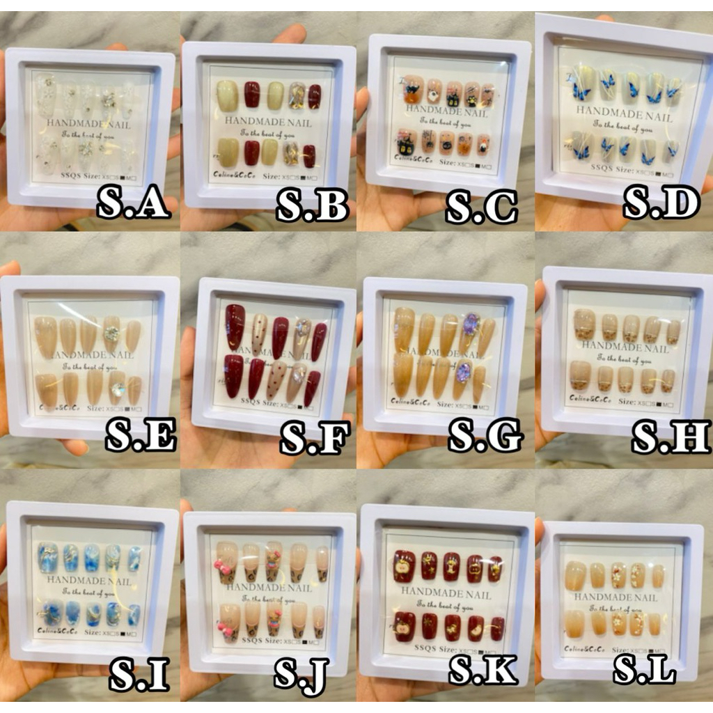 FAKE NAILS FREE GLUE STIKER (SAIZ S)