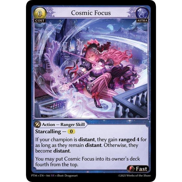 💥 Grand Archive TCG | คอสมิคโฟกัส (SR) | EN-166 การ์ด PTM Single