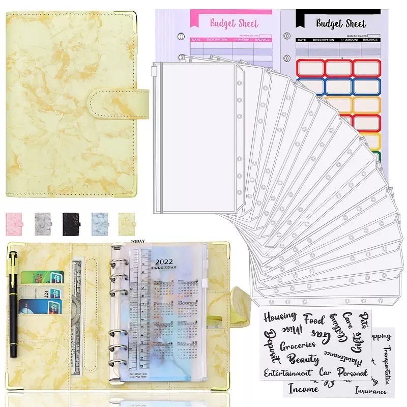 Macaron A6 Binder Money Cash Saving Planner Book Tiktok 马卡龙A6 Money Money Money Money Cash Saving Pl