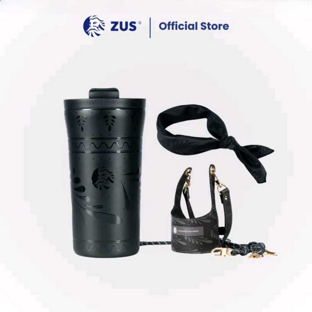 [ COMBO SET ] ZUS Labu Sayong Corak ZUS All Day cup + Cup Sleeve + Bandana [ LIMITED ]