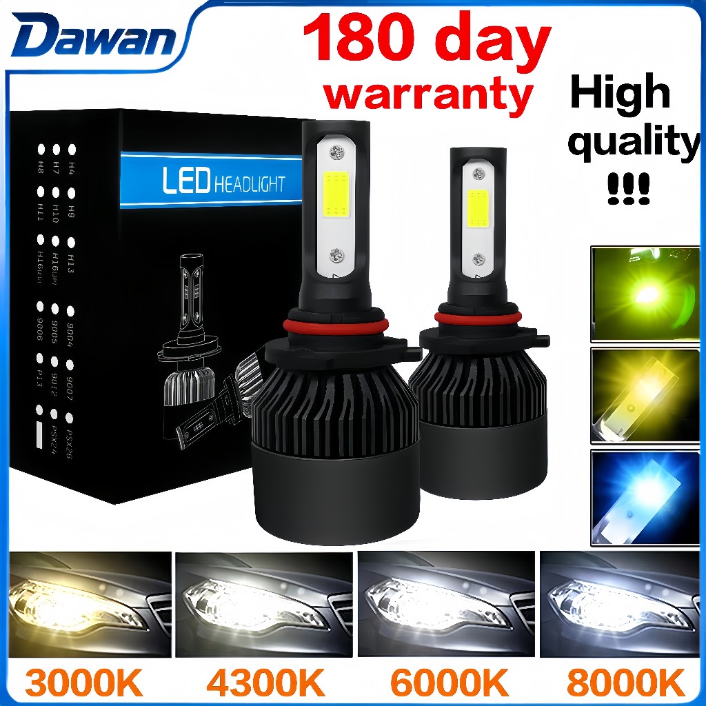 1 คู่ LED ไฟหน้ารถ 8000LM Auto LED ไฟหน้า H1 H3 H4 H7 H11 9004 9005 9006 9007 6000K 8000K