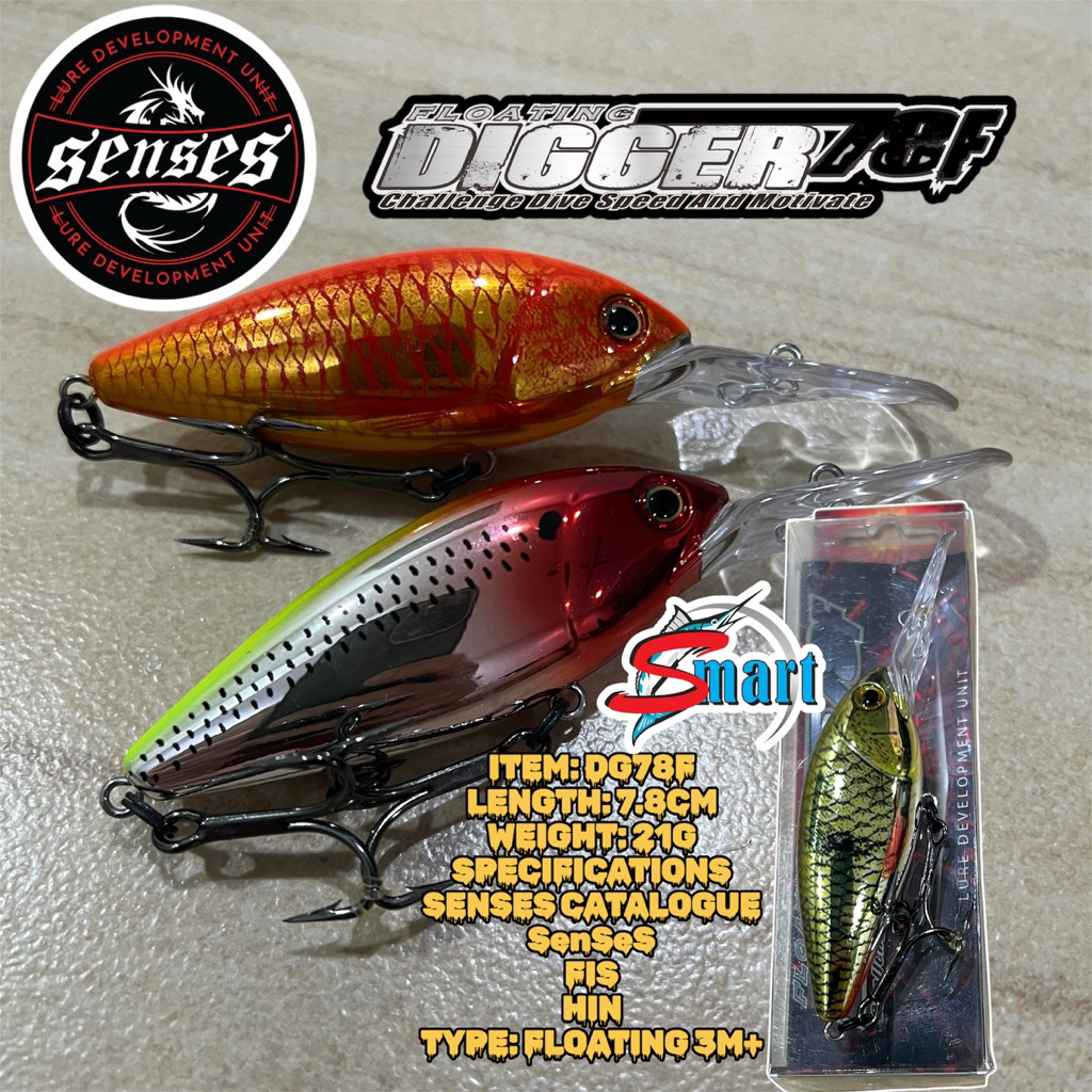 SENSES DIGGER 78F Deep Diving Lure Crank เหยื่อ 7.8 ซม. 21gm